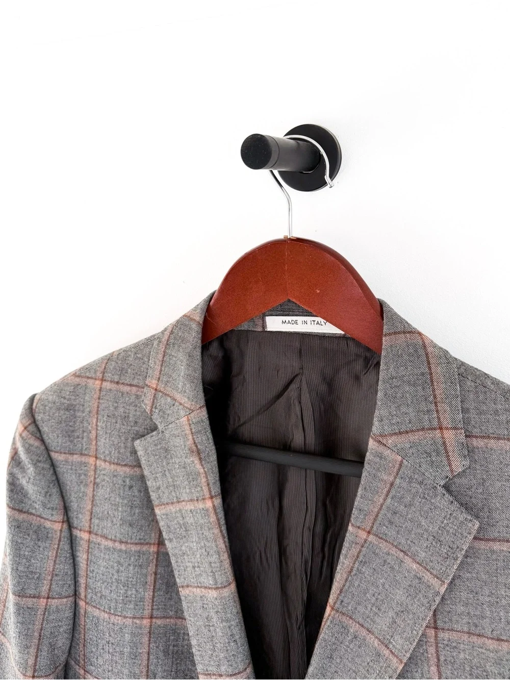 NWT NEW Armani Collezioni Gray Plaid Italian Wool Sport Coat Windowpane 40R